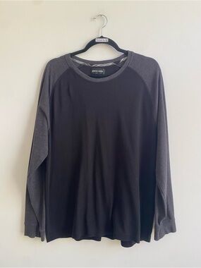 Pierre Cardin Black Body with Charcoal Raglan Long-Sleeve Tee 2/$20